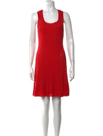 Pre-owned M Missoni Patterned Mini Dress In Red