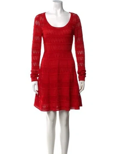 Pre-owned M Missoni Patterned Mini Dress W/ Tags In Red