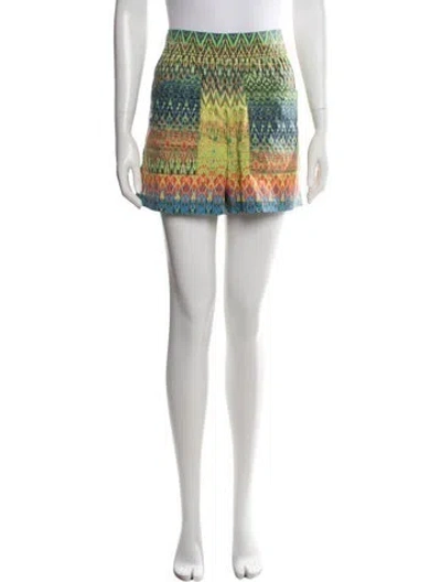 Pre-owned M Missoni Patterned Mini Shorts In Multicolor