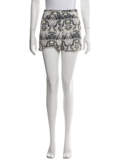 Pre-owned M Missoni Patterned Mini Shorts W/ Tags In White