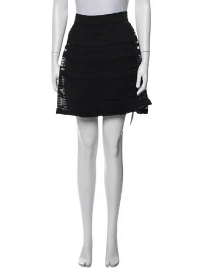 Pre-owned M Missoni Patterned Mini Skirt In Black