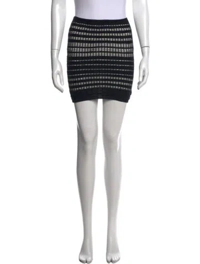 Pre-owned M Missoni Patterned Mini Skirt In Black