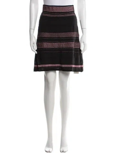 Pre-owned M Missoni Patterned Mini Skirt In Black