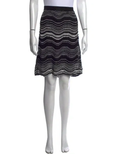 Pre-owned M Missoni Patterned Mini Skirt In Black