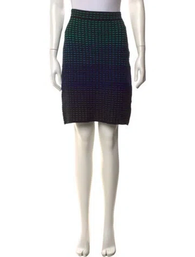 Pre-owned M Missoni Patterned Mini Skirt In Black