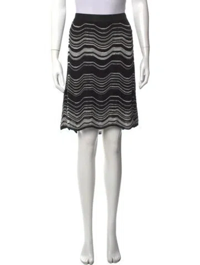 Pre-owned M Missoni Patterned Mini Skirt In Black
