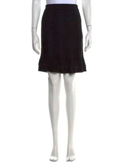 Pre-owned M Missoni Patterned Mini Skirt In Black