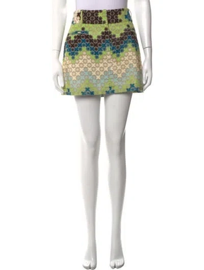 Pre-owned M Missoni Patterned Mini Skirt In Black