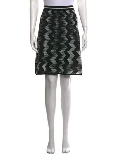 Pre-owned M Missoni Patterned Mini Skirt In Black