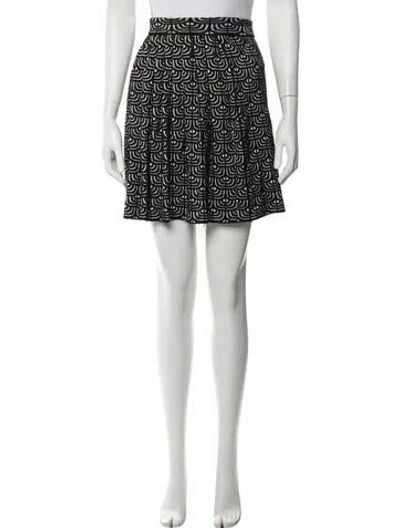 Pre-owned M Missoni Patterned Mini Skirt In Black