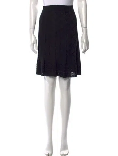 Pre-owned M Missoni Patterned Mini Skirt In Black