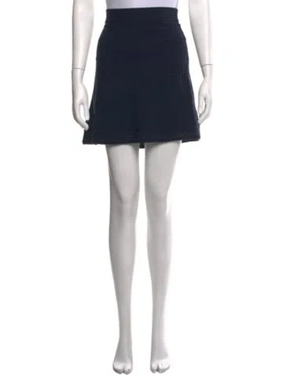 Pre-owned M Missoni Patterned Mini Skirt In Blue