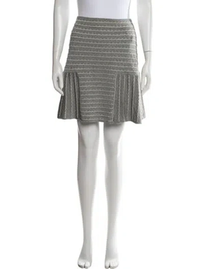Pre-owned M Missoni Patterned Mini Skirt In Green/metallic