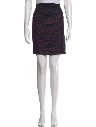 Pre-owned M Missoni Patterned Mini Skirt In Multi