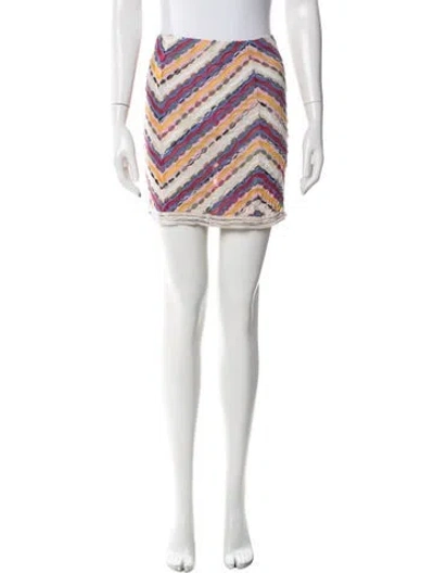 Pre-owned M Missoni Patterned Mini Skirt In Multi