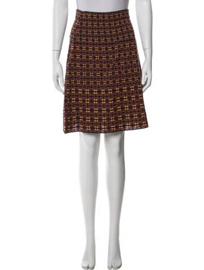 Pre-owned M Missoni Patterned Mini Skirt In Multi