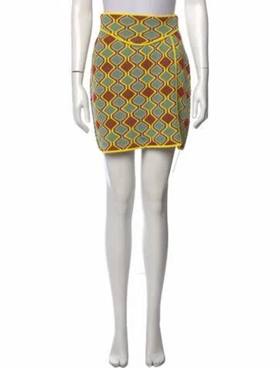 Pre-owned M Missoni Patterned Mini Skirt In Multi