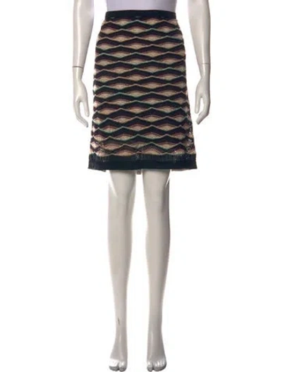 Pre-owned M Missoni Patterned Mini Skirt In Multicolor