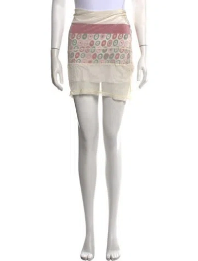 Pre-owned M Missoni Patterned Mini Skirt In Neutrals