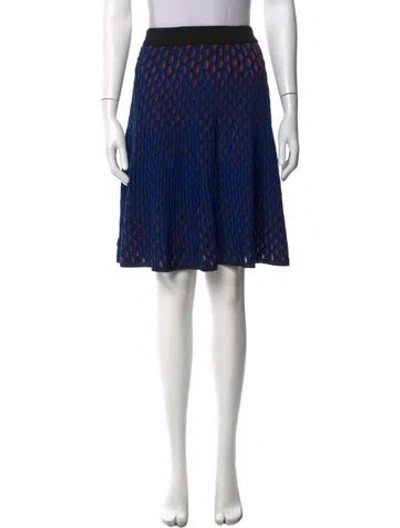 Pre-owned M Missoni Patterned Mini Skirt W/ Tags In Blue
