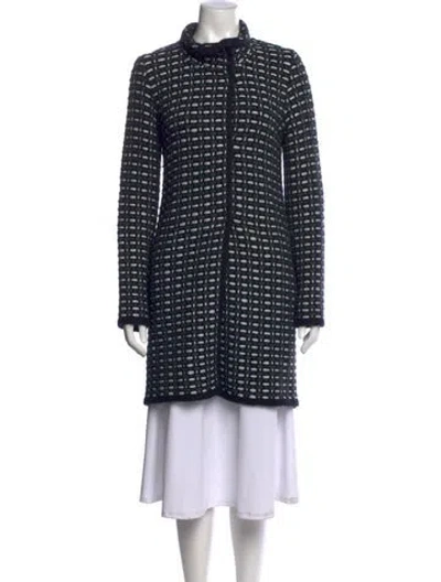 Pre-owned M Missoni Patterned Mock Neck Sweater In Black