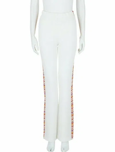 Pre-owned M Missoni Patterned Pants W/ Tags In White