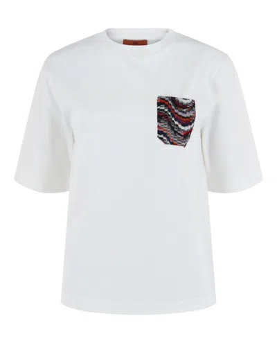 M Missoni Patterned Pocket T-shirt In Multi
