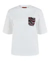 M Missoni Patterned Pocket T-shirt In White