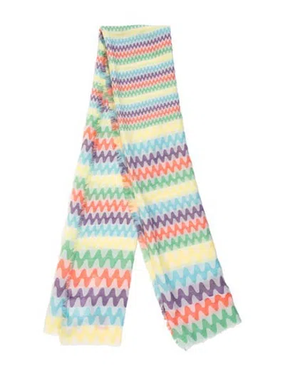 Pre-owned M Missoni Patterned Scarf W/ Tags In Yellow