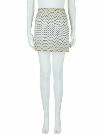 Pre-owned M Missoni Patterned Skirt W/ Tags In Brown