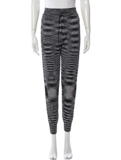 Pre-owned M Missoni Patterned Straight Leg Pants In Blue