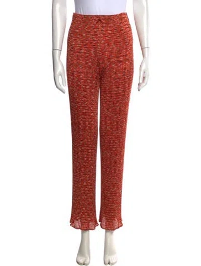 Pre-owned M Missoni Patterned Straight Leg Pants In Orange