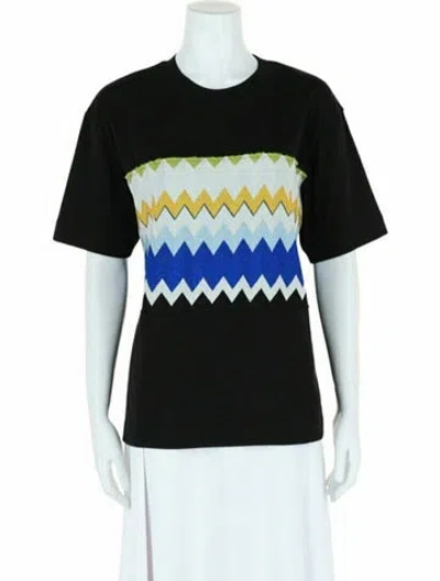 Pre-owned M Missoni Patterned T-shirt W/ Tags In Black