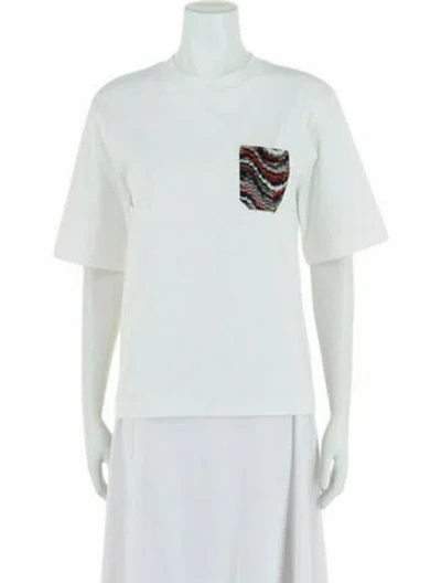 Pre-owned M Missoni Patterned T-shirt W/ Tags In White