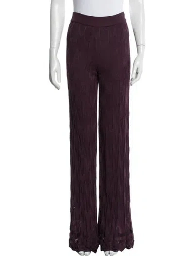 Pre-owned M Missoni Patterned Wide Leg Pants In Purple