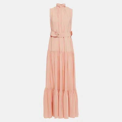 Pre-owned M Missoni Pink Silk Maxi Dress L (it 44)