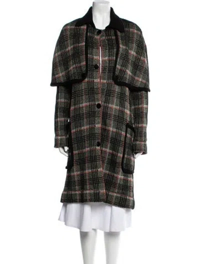 Pre-owned M Missoni Plaid Print Jacket In Green
