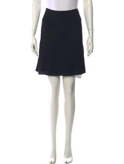 Pre-owned M Missoni Pleated Accents Knee-length Skirt In Black