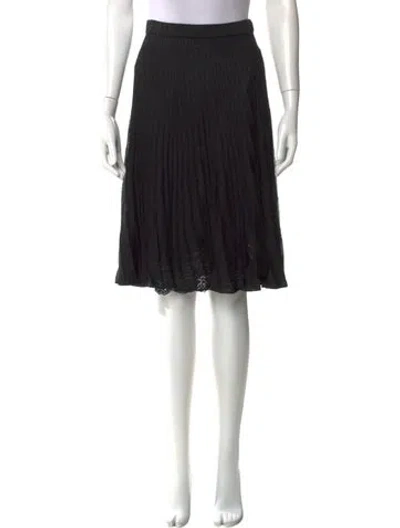Pre-owned M Missoni Pleated Accents Knee-length Skirt In Black