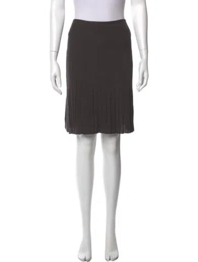 Pre-owned M Missoni Pleated Accents Knee-length Skirt In Gray