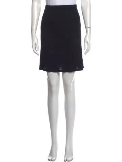 Pre-owned M Missoni Pleated Accents Mini Skirt In Black