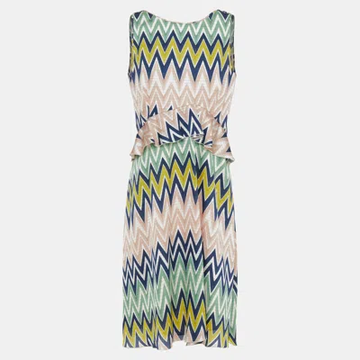 Pre-owned M Missoni Polyester Knee Length Dress It 40 In Multicolor