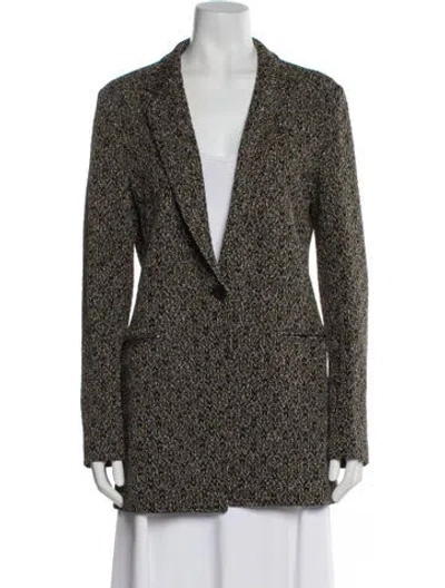 Pre-owned M Missoni Printed Blazer W/ Tags In Black/gold