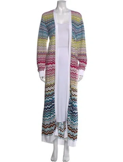 Pre-owned M Missoni Printed Cardigan In Multi