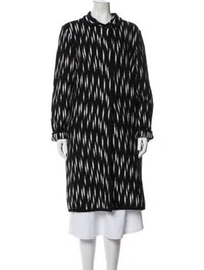 Pre-owned M Missoni Printed Coat In Black