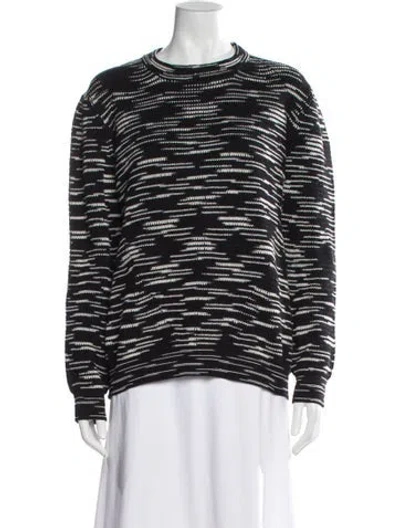 Pre-owned M Missoni Printed Crew Neck Sweater In Black