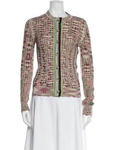 Pre-owned M Missoni Printed Crew Neck Sweater In Pink