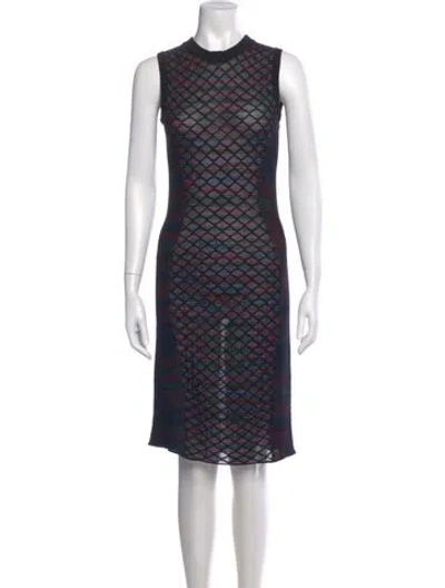 Pre-owned M Missoni Printed Dress In Black