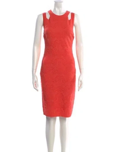 Pre-owned M Missoni Printed Knee-length Dress In Pink