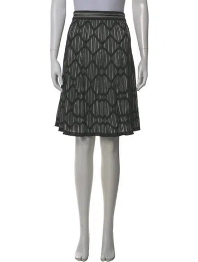 Pre-owned M Missoni Printed Knee-length Skirt In Black